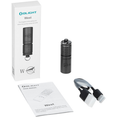 Olight I1R 2 Pro Rechargeable LED Key Chain Light (West Gray) - KNIFESTOCK