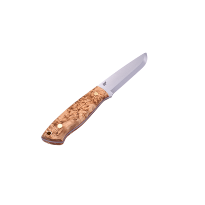 Brisa Trapper 115-curly birch Elmax Scandi Sheath Bushcraft 115 BRS-073-2037-1563 - KNIFESTOCK