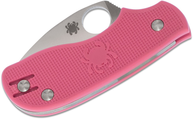 Spyderco C154PPN Squeak Pink Heals Lightweight Pink Slip Joint - KNIFESTOCK