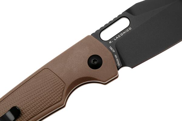 Artisan Revel Brown, Black PVD AR-RPM9, Brown FRN 1867P-BBN - KNIFESTOCK