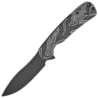 Petrified Fish PFE14 Rogue Black Stonewashed 154CM White Gmascus G10 PFE14WDMW - KNIFESTOCK