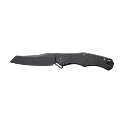 WE Black Titanium Handle With Diamond Pattern On Presentation Handle Black Stonewashed CPM 20CV Blad - KNIFESTOCK