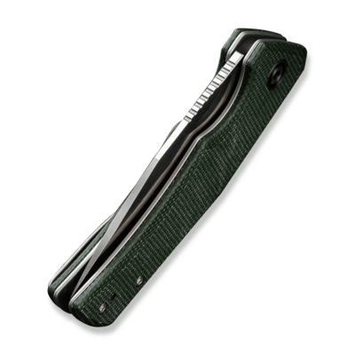 CIVIVI Regulatron Green Canvas Micarta HandleSatin Finished Nitro-V BladeLiner - KNIFESTOCK