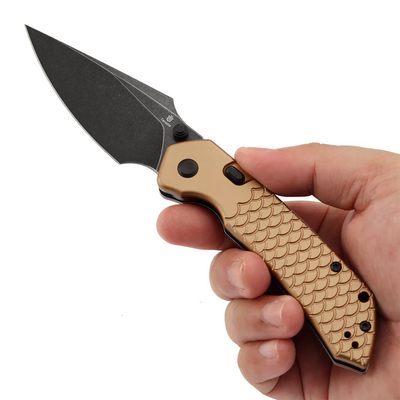 Tenable Knives Fenrir Blackwash Nitro V, Bronsanodiserad Aluminium+ Fiskfjäll - KNIFESTOCK