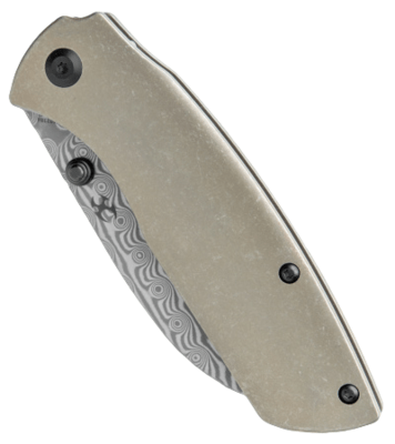 Kansept Convict Damascus Bronze Anodized Titanium Handle K1023B4 - KNIFESTOCK