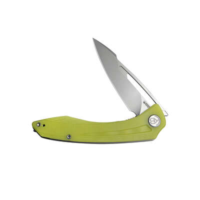 Kubey Merced Folding Knife Translucent Yellow G10 Handle KU345H - KNIFESTOCK