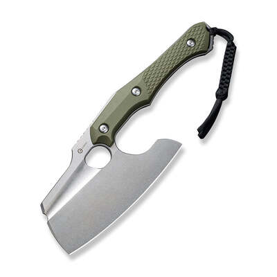 Civivi Aratra Diamond Patterned by Green G10 Handle Stonewashed D2 Blade C21041-2 - KNIFESTOCK