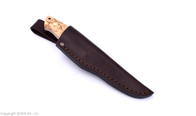 Brisa Trapper 95-curly birch O1 Scandi Sheath trapper 95 BRS-076-2053-1558 - KNIFESTOCK