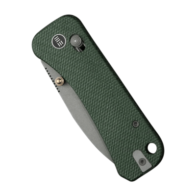 WE Green Canvas Micarta HandleGray Stonewashed CPM S35VN BladeCrossbar Lock WE - KNIFESTOCK