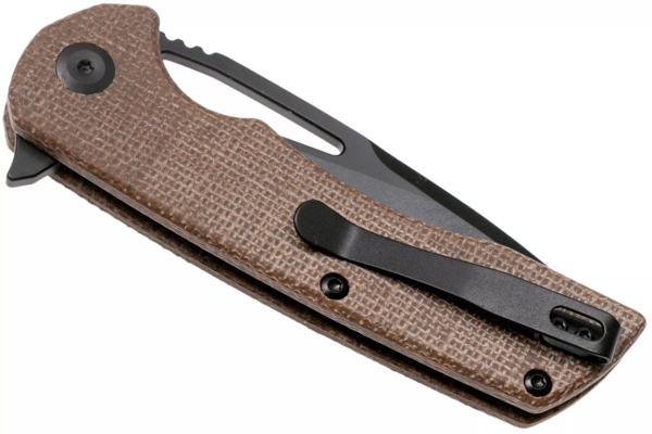 Kansept Kryo Black Coating D2 Blade Brown Micarta T1001B1 - KNIFESTOCK