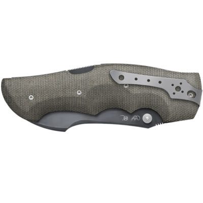 Viper Rhino-1 Dark Stonewashed, Green Canvas Micarta V5905CV - KNIFESTOCK