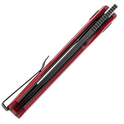 Petrified Fish PFP01T Beluga Black Stonewash K110 Red G10 PFP01TRDW - KNIFESTOCK