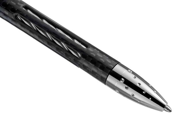 Lionsteel Twist Pen Titanium GREY SHINE with Carbon Fiber. Fisher Space refill NY FC GYS - KNIFESTOCK
