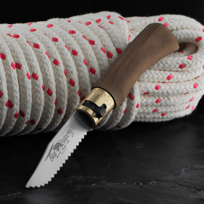 OLD BEAR® XS - STAINLESS STEEL, WALNUT HANDLE, SERRATED BLADE 9337/15_LN - KNIFESTOCK