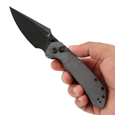 Tenable Knives Fenrir Blackwash 14C28N, Svart Micarta - KNIFESTOCK