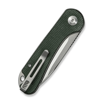 Civivi Elementum Slip Joint Green Canvas Micarta HandleSatin Finished 14C28N Blade - KNIFESTOCK