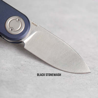 Vosteed Corgi-V 14C28N Szatén, Sötét Palakék Alumínium A3713 - KNIFESTOCK