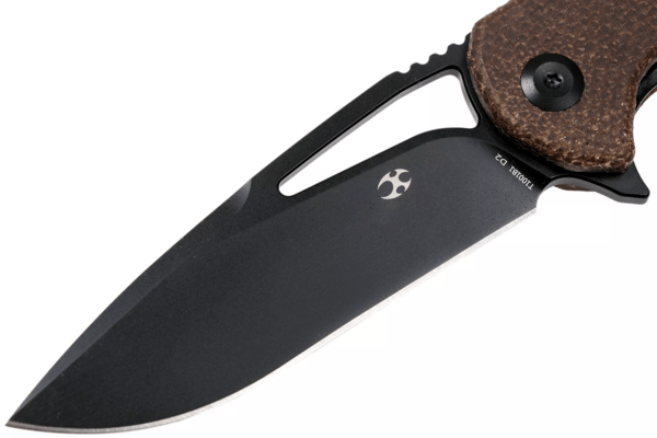 Kansept Kryo Black Coating D2 Blade Brown Micarta T1001B1 - KNIFESTOCK