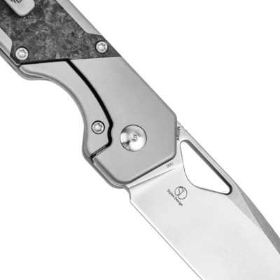 Kizer Militaw KNFS Limited Edition CPM20CV Titanium + Marbled Carbon Fiber Ki3634E1 - KNIFESTOCK