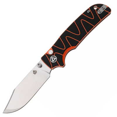 QSP Knife Kali, Button lock, 14C28N stonewashed, Black/Orange G10 QS159-D1 - KNIFESTOCK