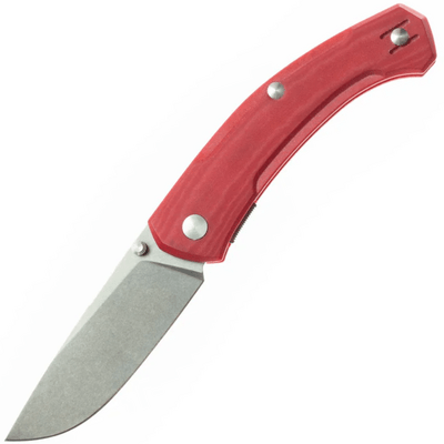 Giant Mouse ACE Iona V2 Red Linen Micarta / SW Magnacut - KNIFESTOCK