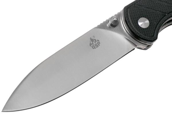 QSP Knife Parrot, Satin D2 Blade, Black G10 Handle QS102-A - KNIFESTOCK