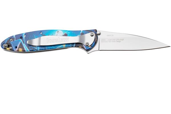 Kershaw LEEK 14C28N Stone washed with Aluminum Handle - Xmas K-1660C25 - KNIFESTOCK