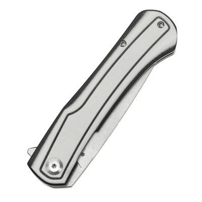 Tenable Knives Kratos Stonewashed Nitro-V White &amp; Black G10 - KNIFESTOCK