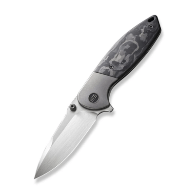 We Knife Nitro Mini Gray Titanium Handle With Marble Carbon Fiber Inlay WE22015-1 - KNIFESTOCK