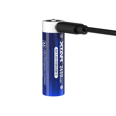 Xtar AA 1.5V 4100 USB-C-4pcs AA 1.5V 2450mAh batteries - KNIFESTOCK