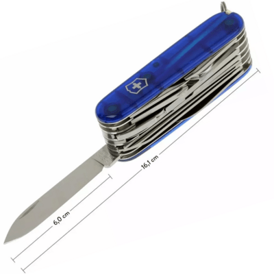 VICTORINOX SWISS CHAMP, bleu translucide 1.6795.T2 - KNIFESTOCK