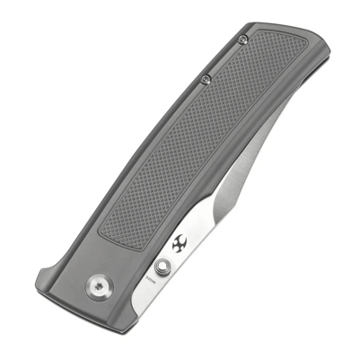 Kansept knives Bison Satin CPM S35VN Plain Titanium with Frag Pattern K1108A1 - KNIFESTOCK