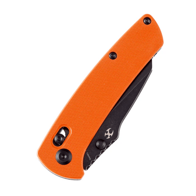 Kansept Main Street Black Stonewashed 154CM Orange G10 T1015V2(Crossbar Lock) - KNIFESTOCK