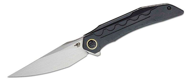 Bestech SAMARI M390, Satin by hand, Titanium, Black BT2009F - KNIFESTOCK