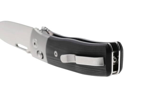 LionSteel NINI Folding knife M390 satin blade, Ti BOLSTER, BLACK G10 handle NN2 GBK - KNIFESTOCK