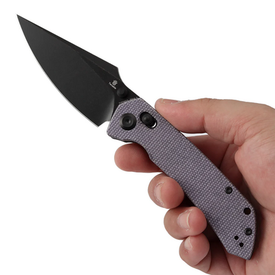 Tenable Knives Fenrir Black Stonewashed Nitro V, Fialová Micarta T1034V4 - KNIFESTOCK