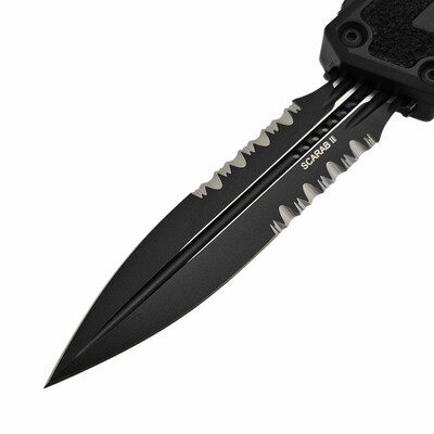 Microtech SCARAB II GEN III D/E BLACK PART SERRATE TÁTICO 1280-2T - KNIFESTOCK