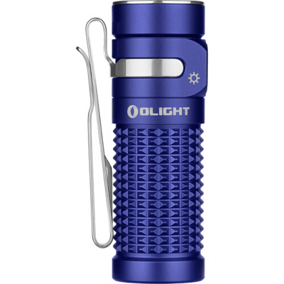 Olight Baton 4 Premium Edition Flashlight with Wireless Charging Case (Regal blue, 1300 Lumens) - KNIFESTOCK