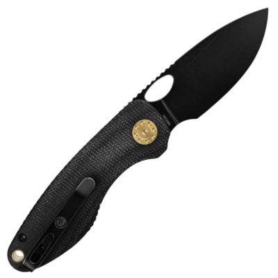 Vosteed Acorn 14C28N Black Stonewash Black Micarta A3302 - KNIFESTOCK