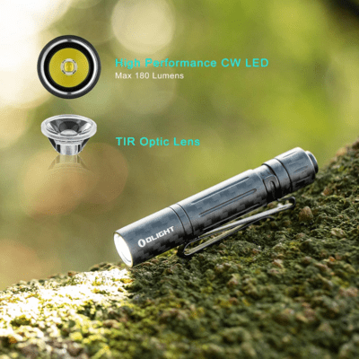 Olight i3T EOS LED Flashlight (Carbon Fiber) - KNIFESTOCK