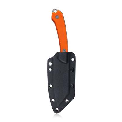 KUBEY Perses Couteau de Survie à Lame Fixe pour l&#039;Extérieur Manche Orange en G10 Étui Kydex Tek-lok  - KNIFESTOCK