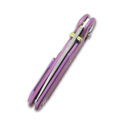 GEO Knife Ethereal Cutter SW M390 Blade SWPurple Ti - KNIFESTOCK