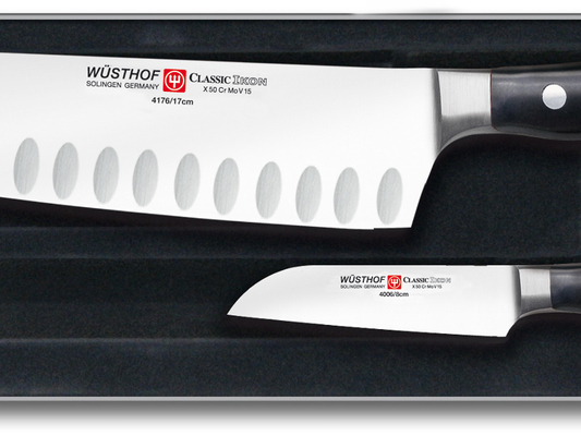 Wusthof CLASSIC IKON Messenset 2-delig - Santoku, groentemes 1120360201 - KNIFESTOCK