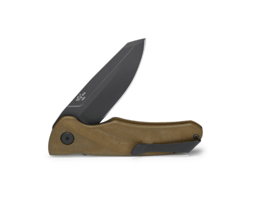 BUCK Sprint Ops, Green Canvas Micarta  BU-0843GRS - KNIFESTOCK