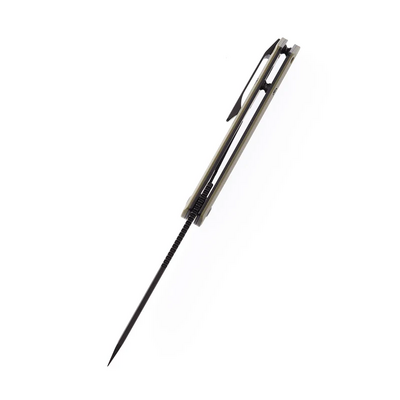 Kansept Prickle Black Coating 154CM Tanto Blade Green G10 T1012T2 - KNIFESTOCK