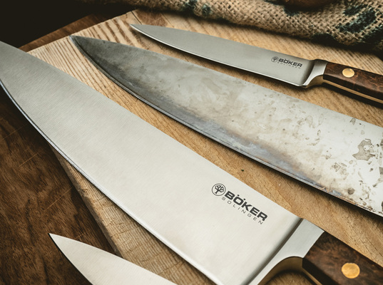 Böker Patina kuchyňský nůž 10.7 cm 130419 hnědá - KNIFESTOCK