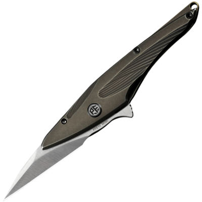 Petrified Fish PFE10 Hummingbird Satin M390 Brown Titanium PFE10BRS - KNIFESTOCK