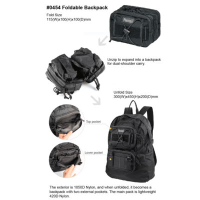 Magforce Foldable Backpack  Green #0454G - KNIFESTOCK