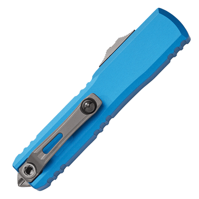 Microtech ULTRATECH GEN IV D/E STONEWASH STANDARD BLUE 11224-10BL - KNIFESTOCK