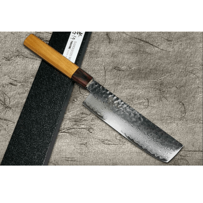 Dellinger WA-Nakiri Knife 160mm, Sakai Takayuki VG-10 Zelkova Oktagon - KNIFESTOCK